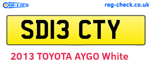 SD13CTY are the vehicle registration plates.