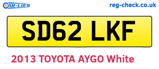 SD62LKF are the vehicle registration plates.