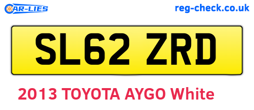 SL62ZRD are the vehicle registration plates.