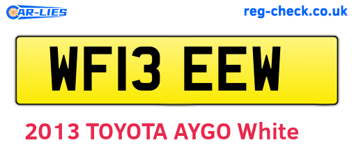 WF13EEW are the vehicle registration plates.