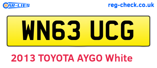 WN63UCG are the vehicle registration plates.
