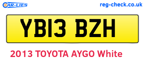 YB13BZH are the vehicle registration plates.