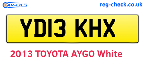 YD13KHX are the vehicle registration plates.