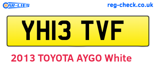 YH13TVF are the vehicle registration plates.