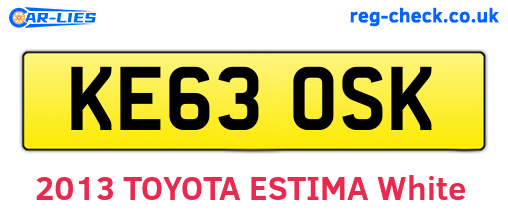 KE63OSK are the vehicle registration plates.
