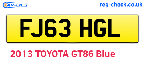FJ63HGL are the vehicle registration plates.