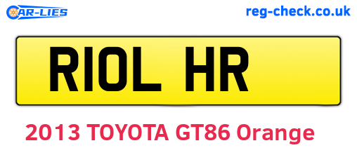 R10LHR are the vehicle registration plates.