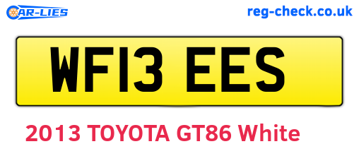 WF13EES are the vehicle registration plates.