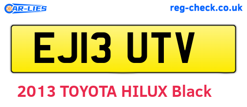 EJ13UTV are the vehicle registration plates.