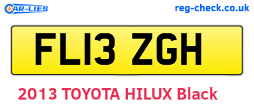 FL13ZGH are the vehicle registration plates.
