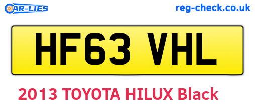 HF63VHL are the vehicle registration plates.