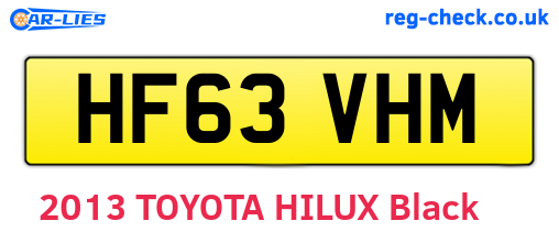 HF63VHM are the vehicle registration plates.