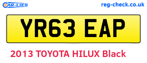 YR63EAP are the vehicle registration plates.