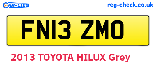 FN13ZMO are the vehicle registration plates.