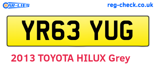 YR63YUG are the vehicle registration plates.