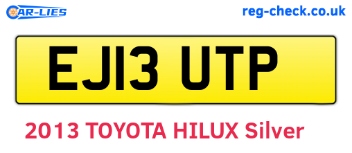 EJ13UTP are the vehicle registration plates.