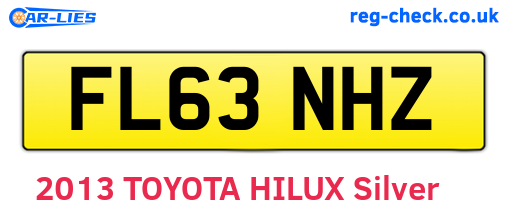 FL63NHZ are the vehicle registration plates.