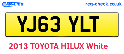 YJ63YLT are the vehicle registration plates.