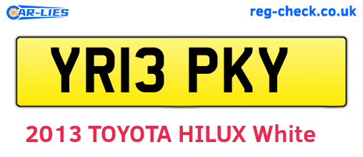 YR13PKY are the vehicle registration plates.