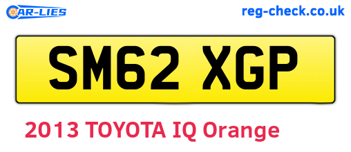 SM62XGP are the vehicle registration plates.