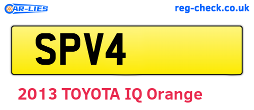 SPV4 are the vehicle registration plates.