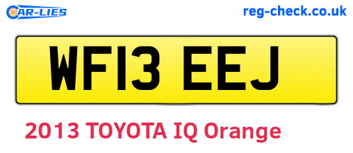 WF13EEJ are the vehicle registration plates.