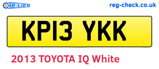 KP13YKK are the vehicle registration plates.