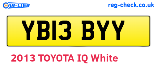YB13BYY are the vehicle registration plates.