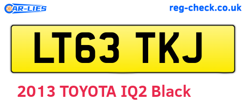 LT63TKJ are the vehicle registration plates.