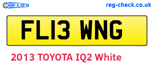 FL13WNG are the vehicle registration plates.
