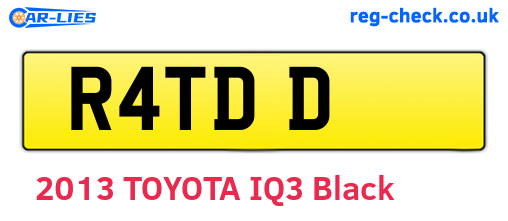 R4TDD are the vehicle registration plates.