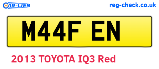 M44FEN are the vehicle registration plates.