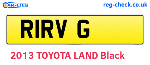 R1RVG are the vehicle registration plates.