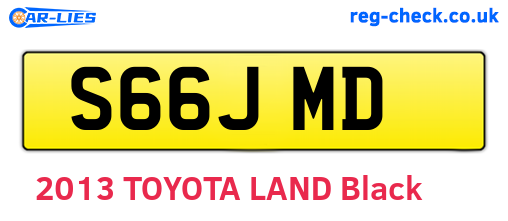 S66JMD are the vehicle registration plates.