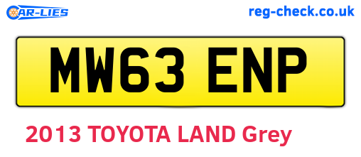 MW63ENP are the vehicle registration plates.
