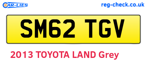 SM62TGV are the vehicle registration plates.