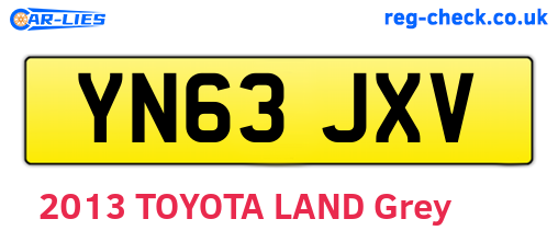 YN63JXV are the vehicle registration plates.