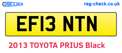 EF13NTN are the vehicle registration plates.