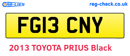 FG13CNY are the vehicle registration plates.