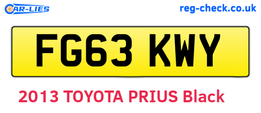 FG63KWY are the vehicle registration plates.