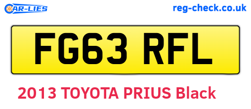 FG63RFL are the vehicle registration plates.