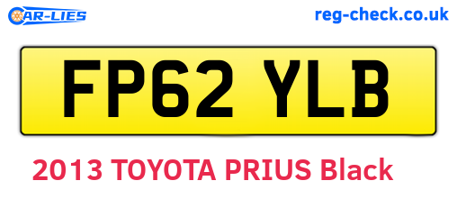 FP62YLB are the vehicle registration plates.