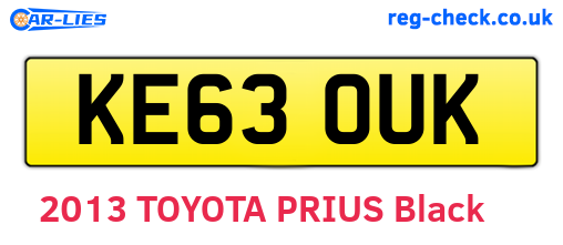KE63OUK are the vehicle registration plates.