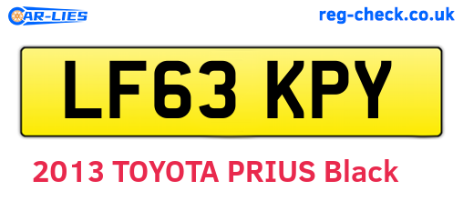 LF63KPY are the vehicle registration plates.