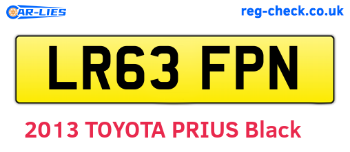 LR63FPN are the vehicle registration plates.