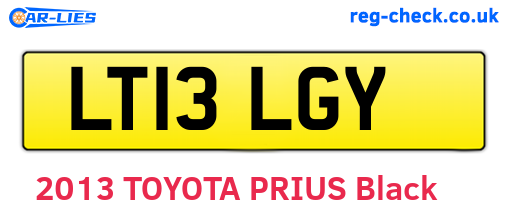 LT13LGY are the vehicle registration plates.