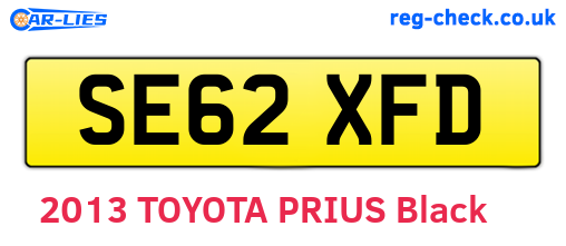 SE62XFD are the vehicle registration plates.