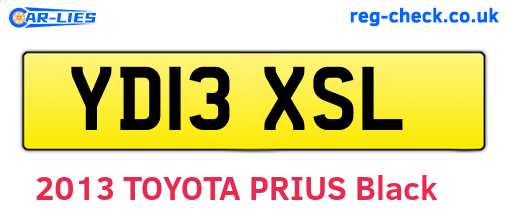 YD13XSL are the vehicle registration plates.