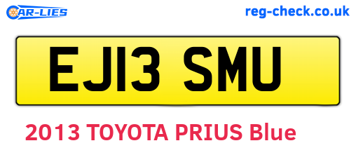 EJ13SMU are the vehicle registration plates.