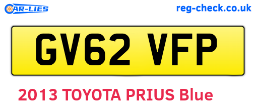 GV62VFP are the vehicle registration plates.